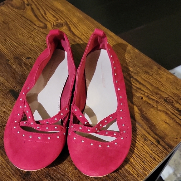 Zara Other - Zara Kids Red Flats with Studded Design